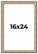 16x24 Refined Silver Picture Frame - UV Acrylic, Foam Board Backing, Hanging Hardware